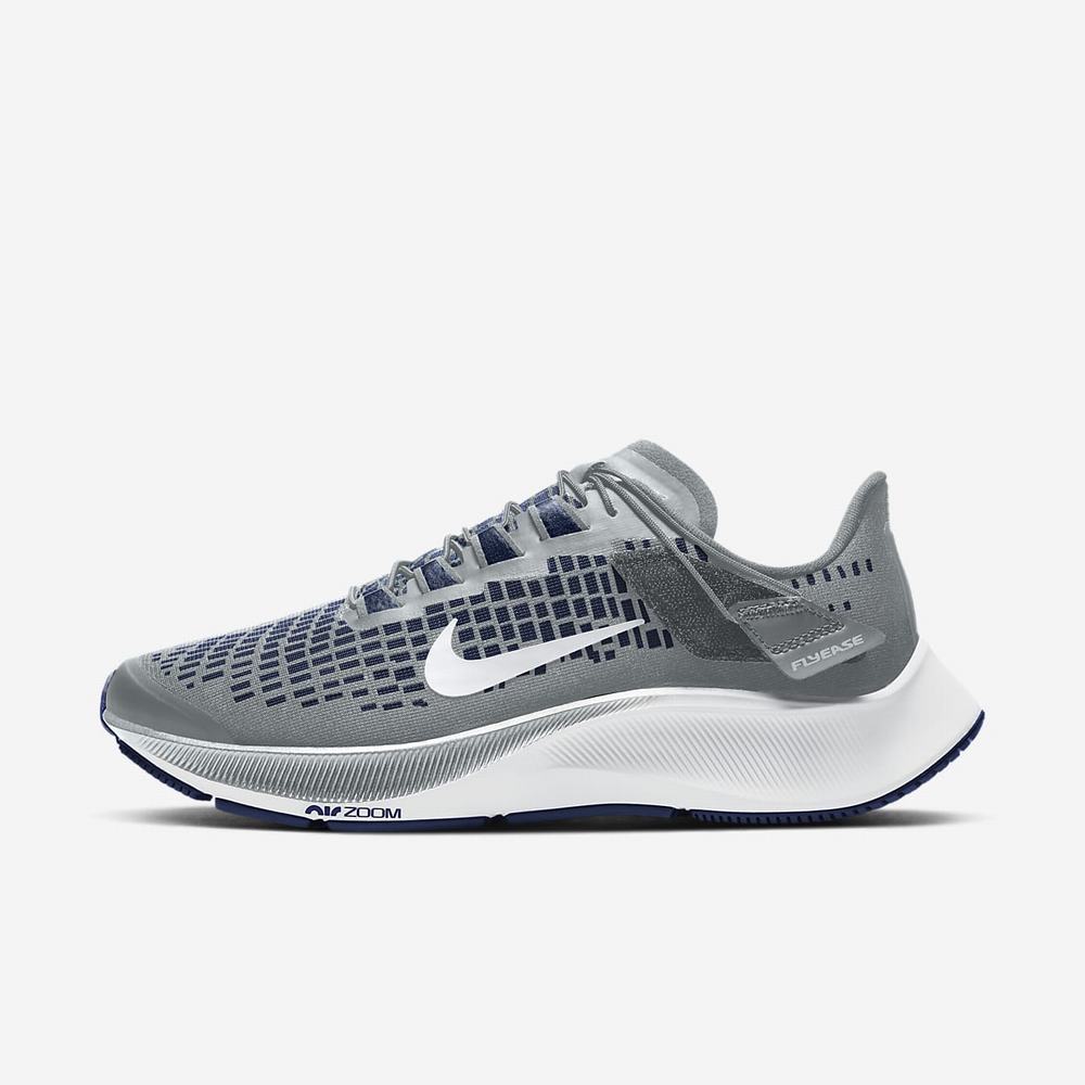 Chaussure De Running Nike Air Zoom Pegasus 37 FlyEase Argent 0546-913 Light Silver/World Indigo/White Femme | GNH-72721207